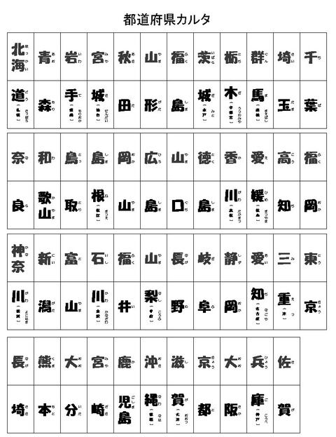 都道府県かるた 県名探し 40人のデイサービスで喜ばれるレクとは