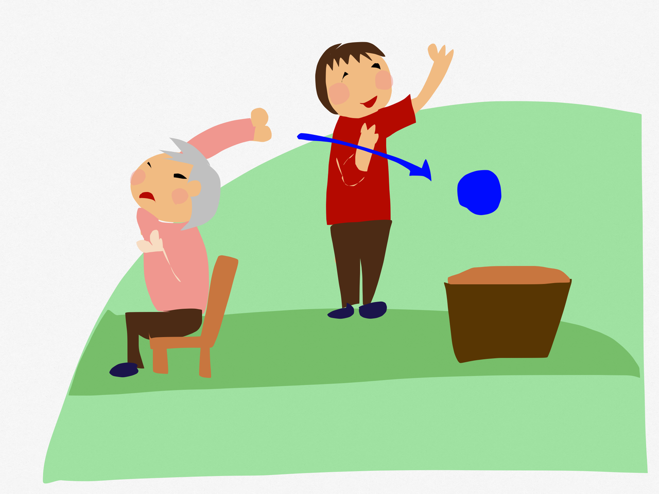 後ろ向き玉入れ 40人のデイサービスで喜ばれるレクとは