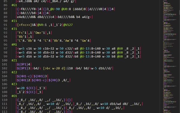音楽ソフトMuseの記述