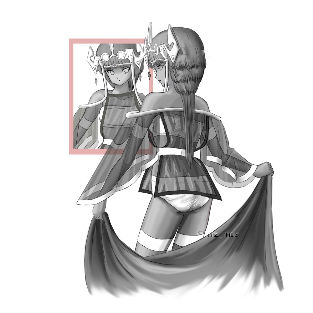 グリザイユ画法 モノクロで描く絵 グラデーションマップに慣れてきた Mizの本日も安上がりに素晴らしい一日