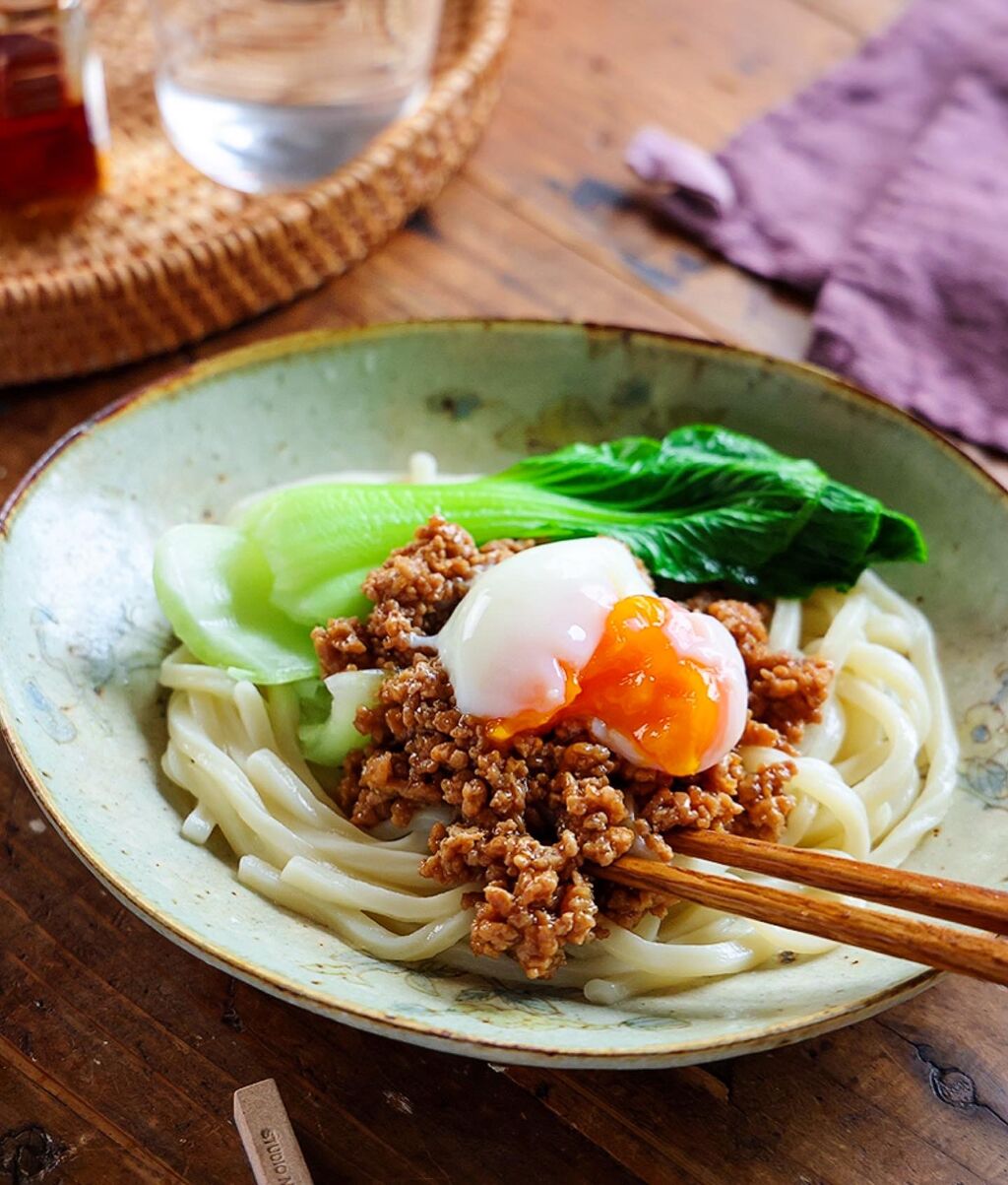 ♡甘辛そぼろうどん♡【#簡単レシピ#時短#節約#冷凍うどん#ひき肉