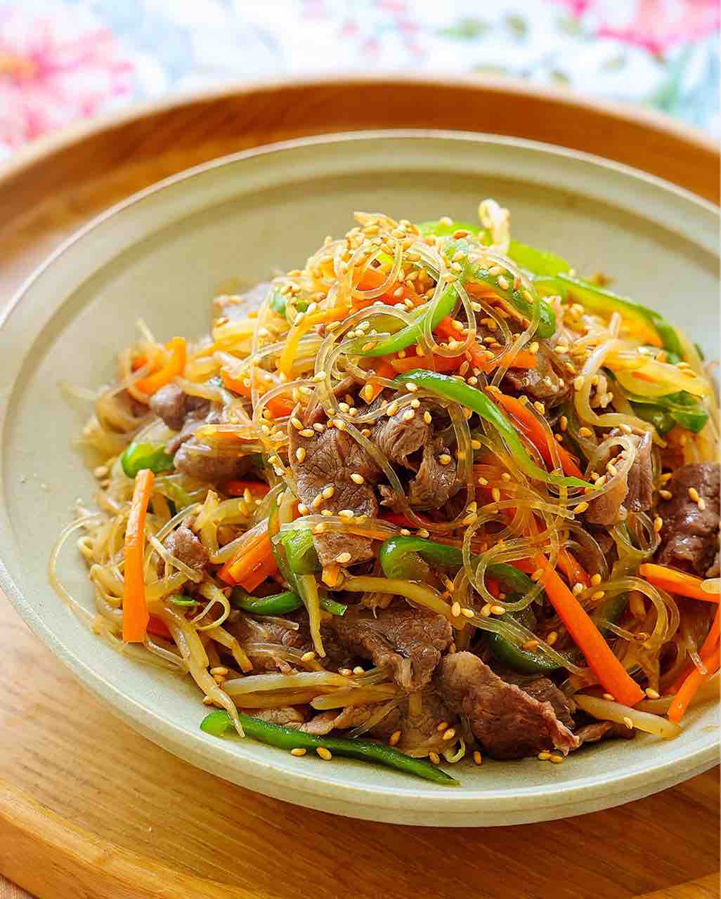 ♡重ねて放置！ほったらかしチャプチェ♡【#簡単レシピ #時短 #節約