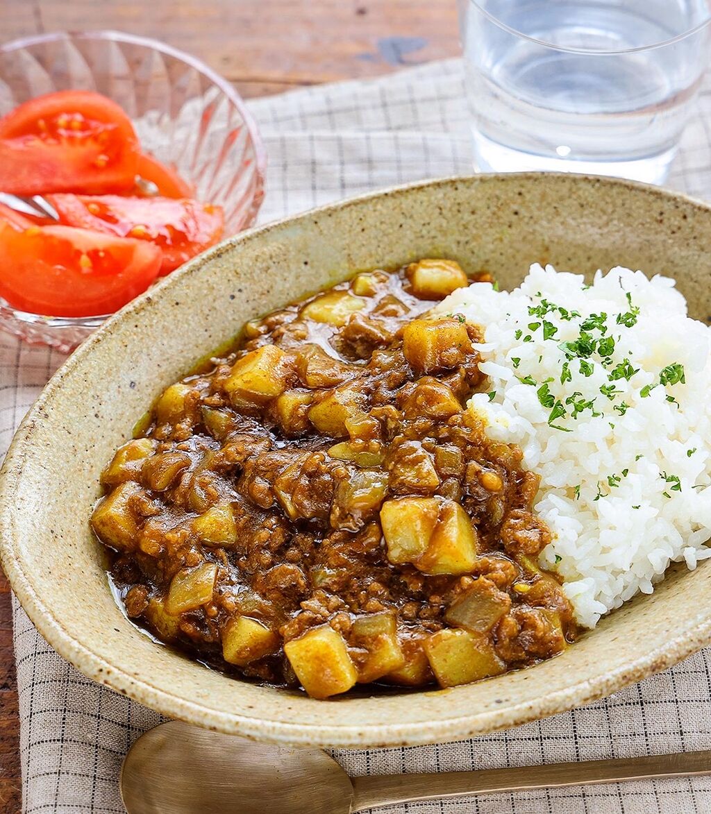 ♡ルーで簡単！じゃがいものキーマカレー♡【#簡単レシピ #時短 #節約