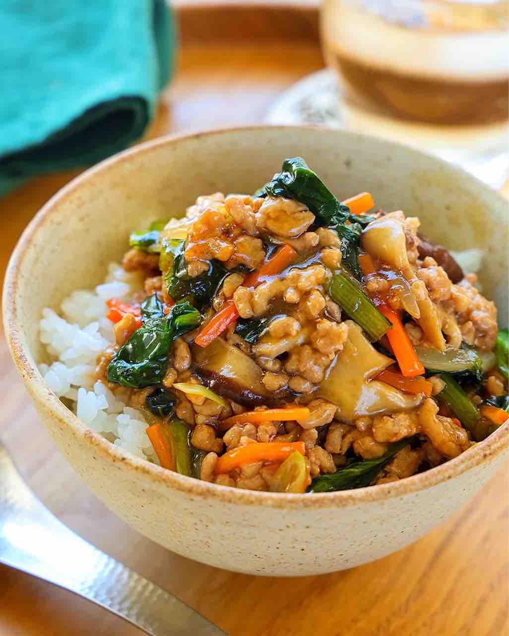 ♡残り野菜ですぐでき！そぼろあんかけ丼♡【#簡単レシピ #時短 #節約