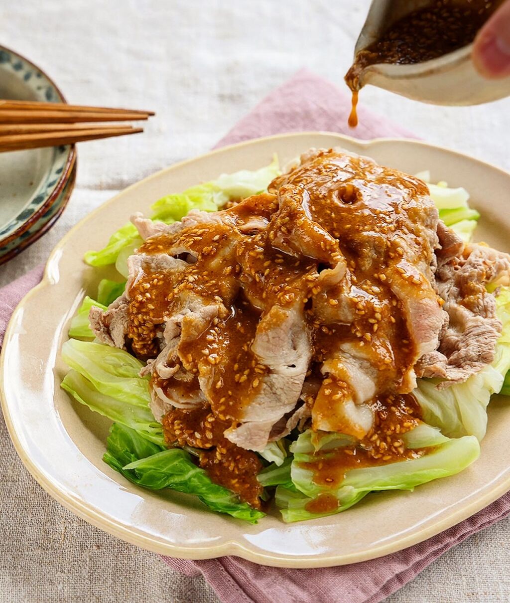 ♡冷しゃぶの棒棒鶏ソース♡【#簡単レシピ #時短 #節約 #豚肉