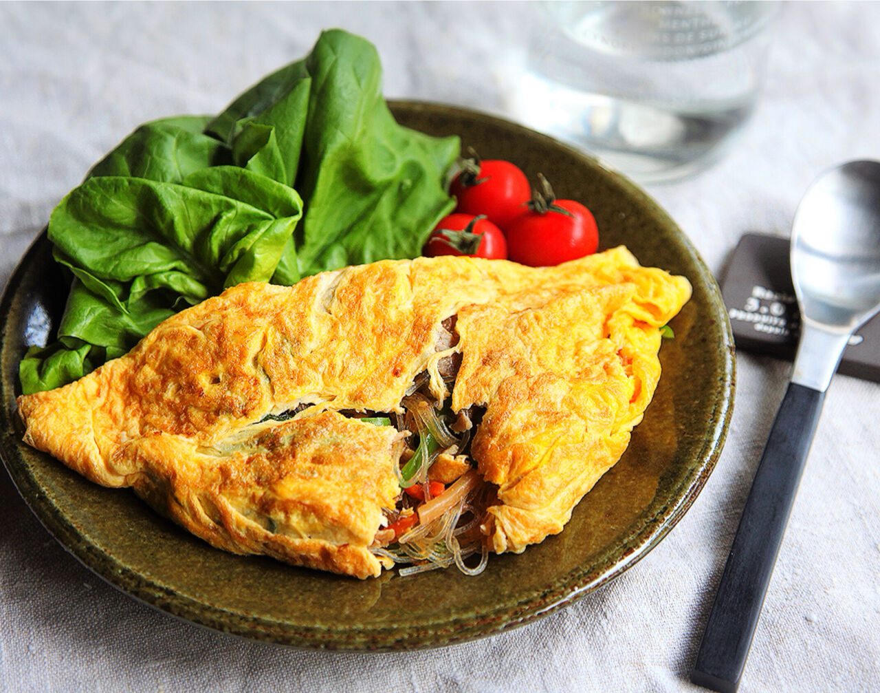 ♡ふんわりたまごのチャプチェオムレツ♡【#レシピ#韓の食菜