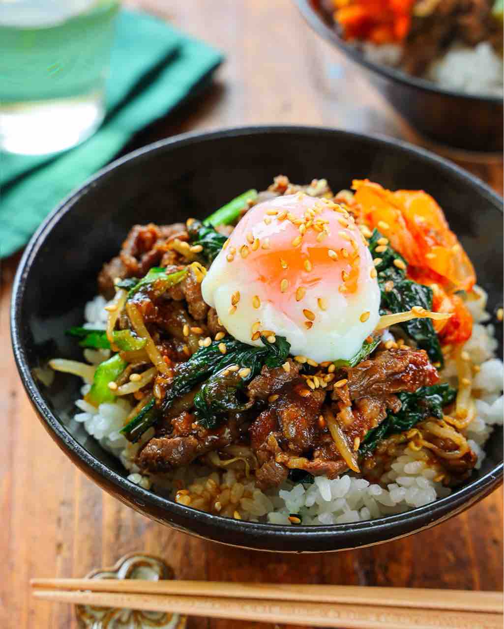 ビビンバ丼 ♡ワンパン！焼肉のたれでビビンバ風ごはん♡【#簡単レシピ #時短