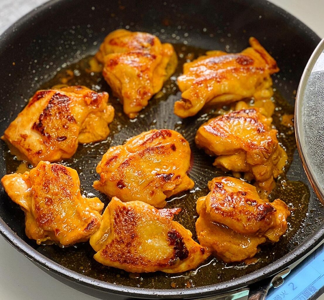 ♡漬けて焼くだけ！タンドリーチキン♡【#フライパン #簡単レシピ