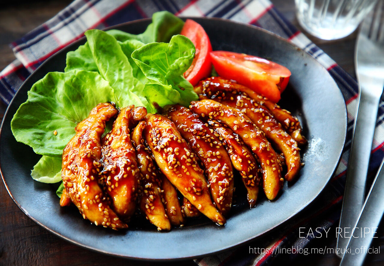 ♡簡単・時短・節約♡ささみde甘辛チキンスティック♡【#おかず#お弁当