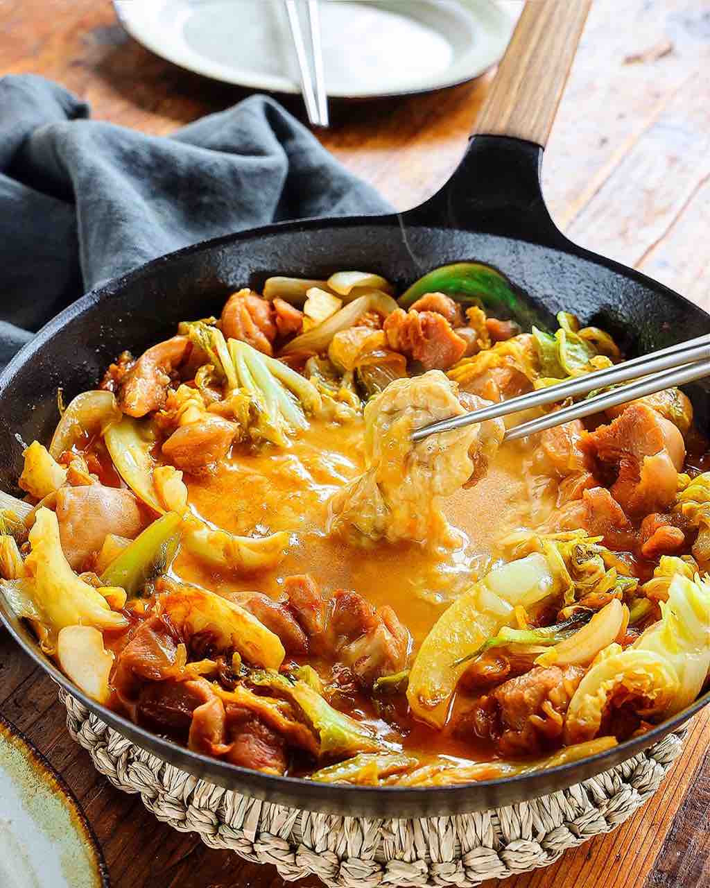 ♡フライパンで！チーズタッカルビ♡【#簡単レシピ #時短 #節約 #鶏肉