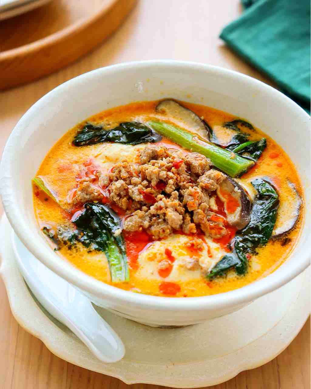 ♡ヘルシーで大満足！ごま担々豆腐スープ♡【#簡単レシピ #時短 #節約