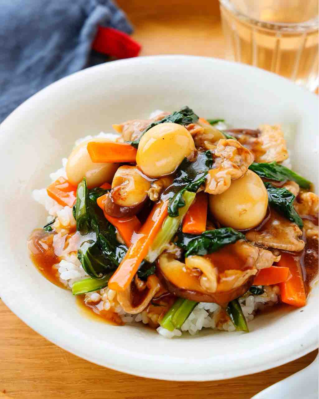 ♡一品で大満足！五目あんかけ丼♡【#簡単レシピ #時短 #節約 #中華丼