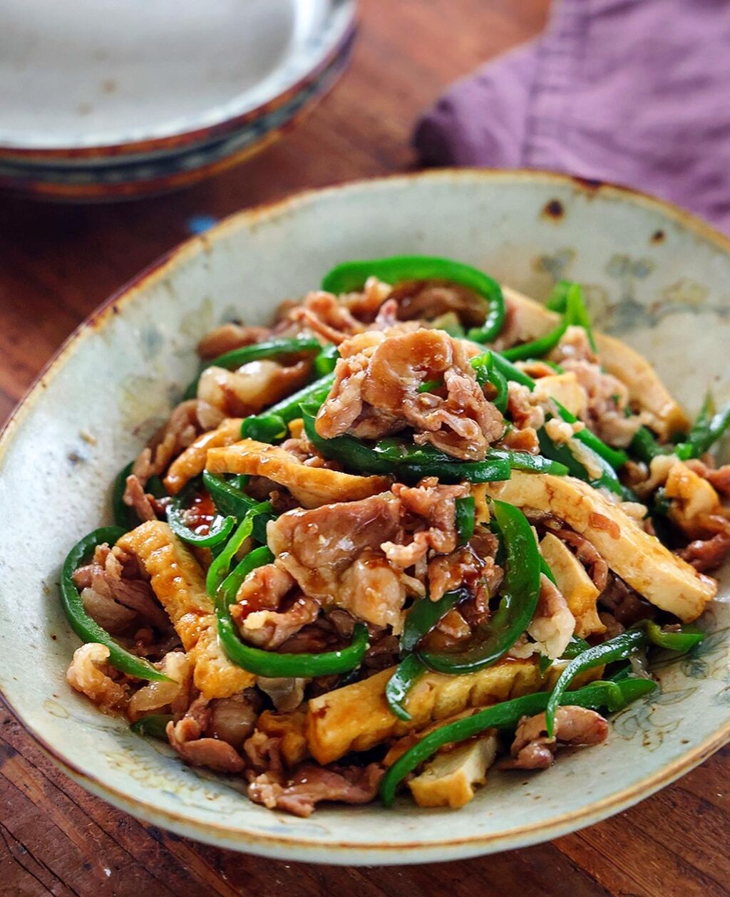 ♡厚揚げでかさ増し♡チンジャオロース♡【#簡単レシピ #時短 #節約