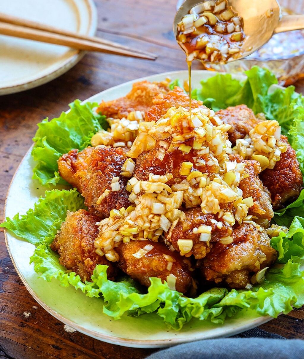 レシピ本・しあわせcooking(不揃い) ♡揚げない！油淋鶏♡【#鶏肉レシピ #焼くだけ #簡単レシピ #時短