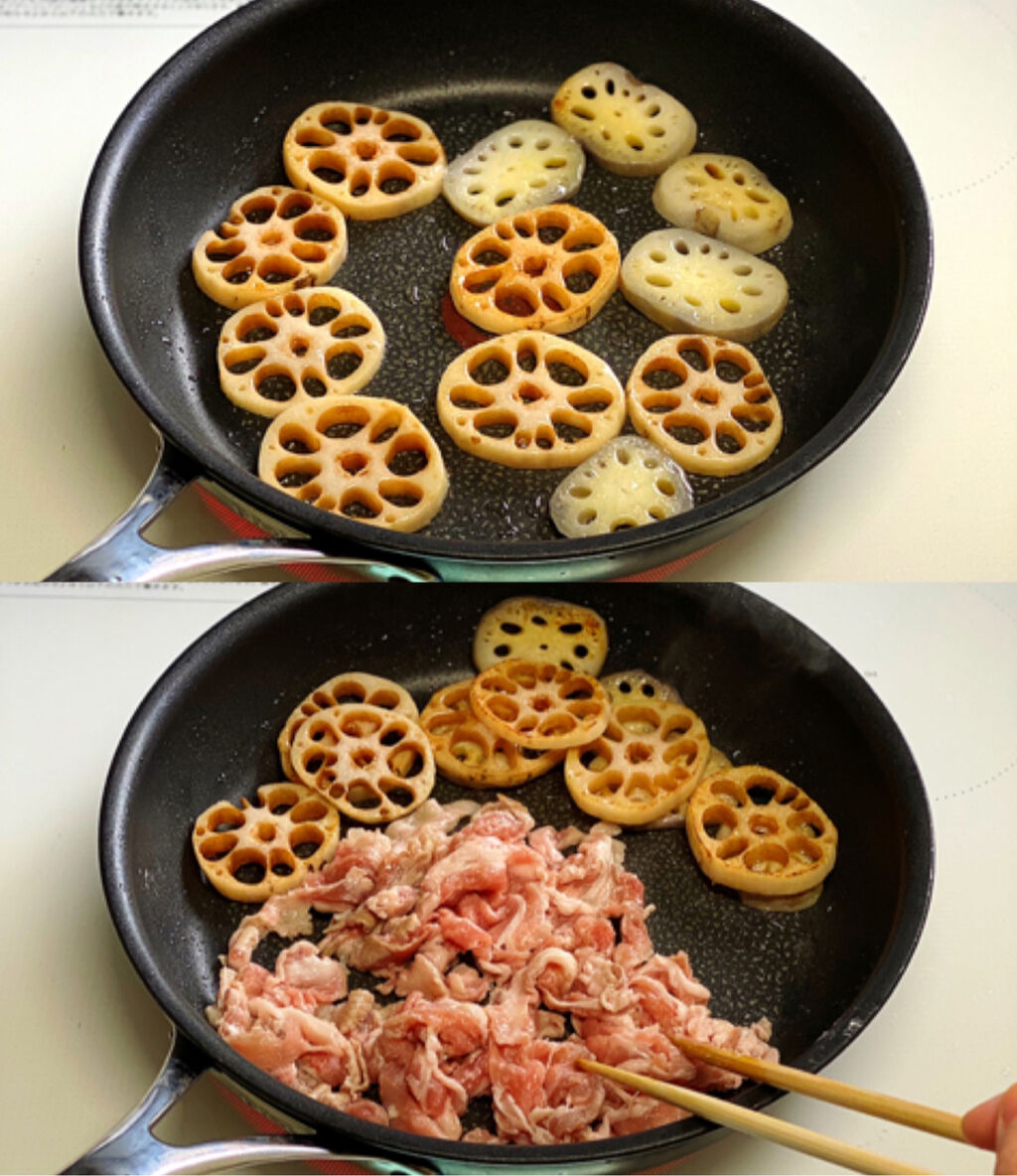 ♡豚肉とれんこんの甘辛おろし♡【#簡単レシピ#甘辛#大根