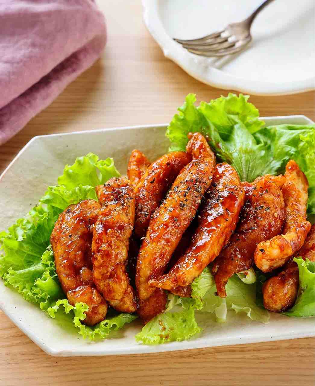 ささみページ ♡甘辛スパイシー！ささみスティックチキン♡【#簡単レシピ #時短