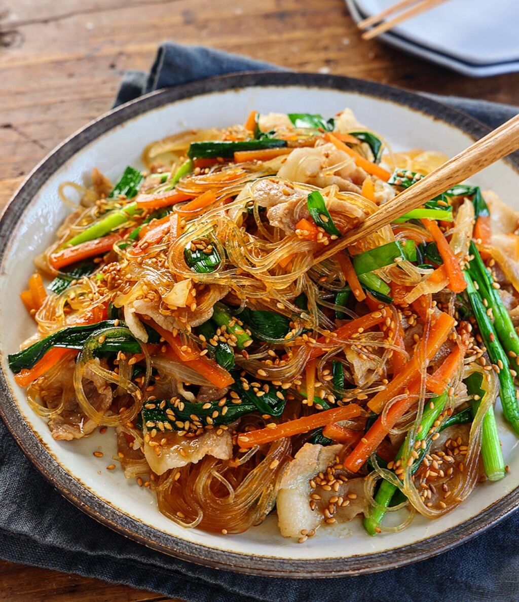 ♡戻さないから超簡単！豚肉と野菜の甘辛チャプチェ♡【#簡単レシピ