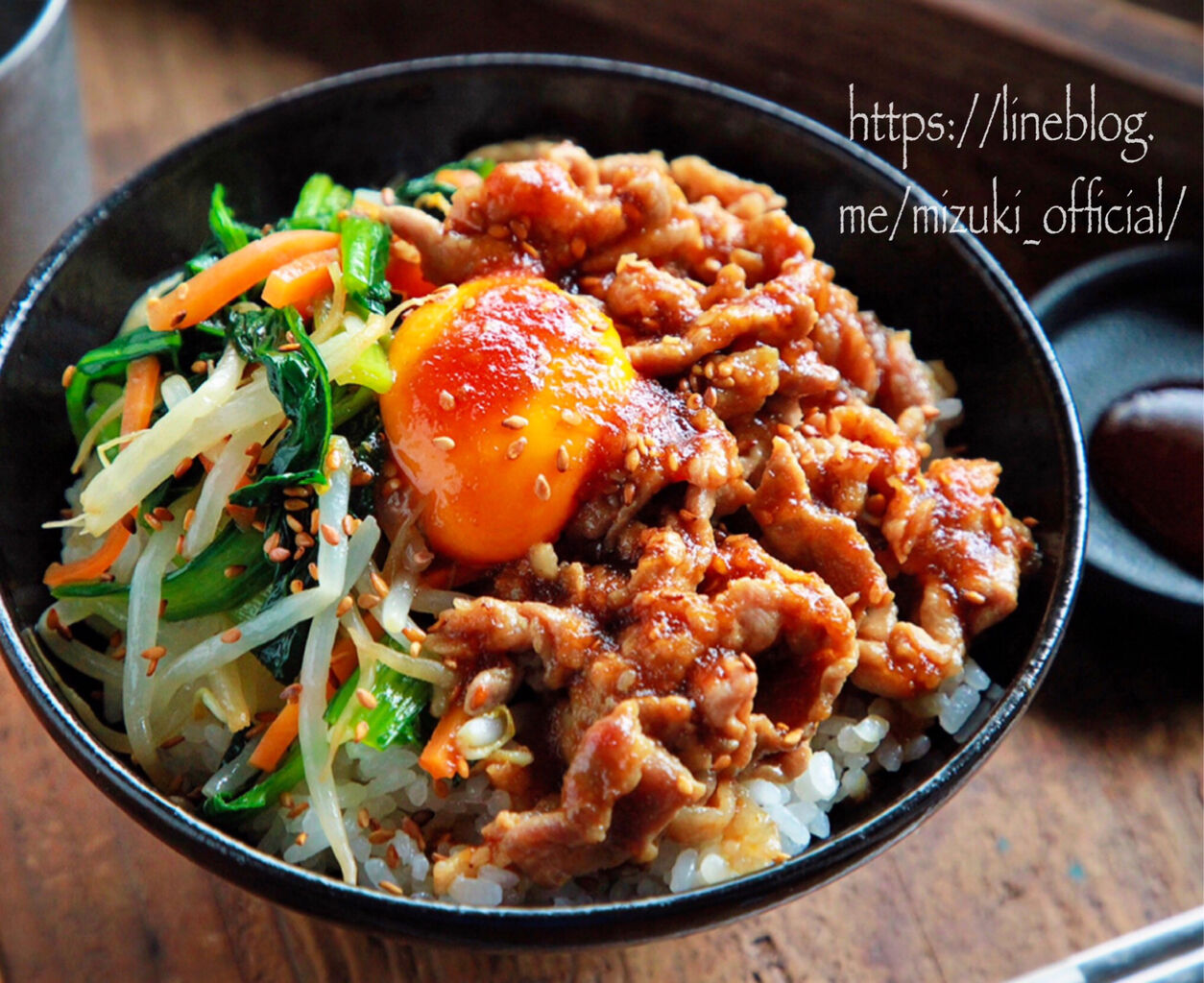 ♡豚こまとレンチンナムルdeビビンバ丼♡【#簡単レシピ#時短#節約