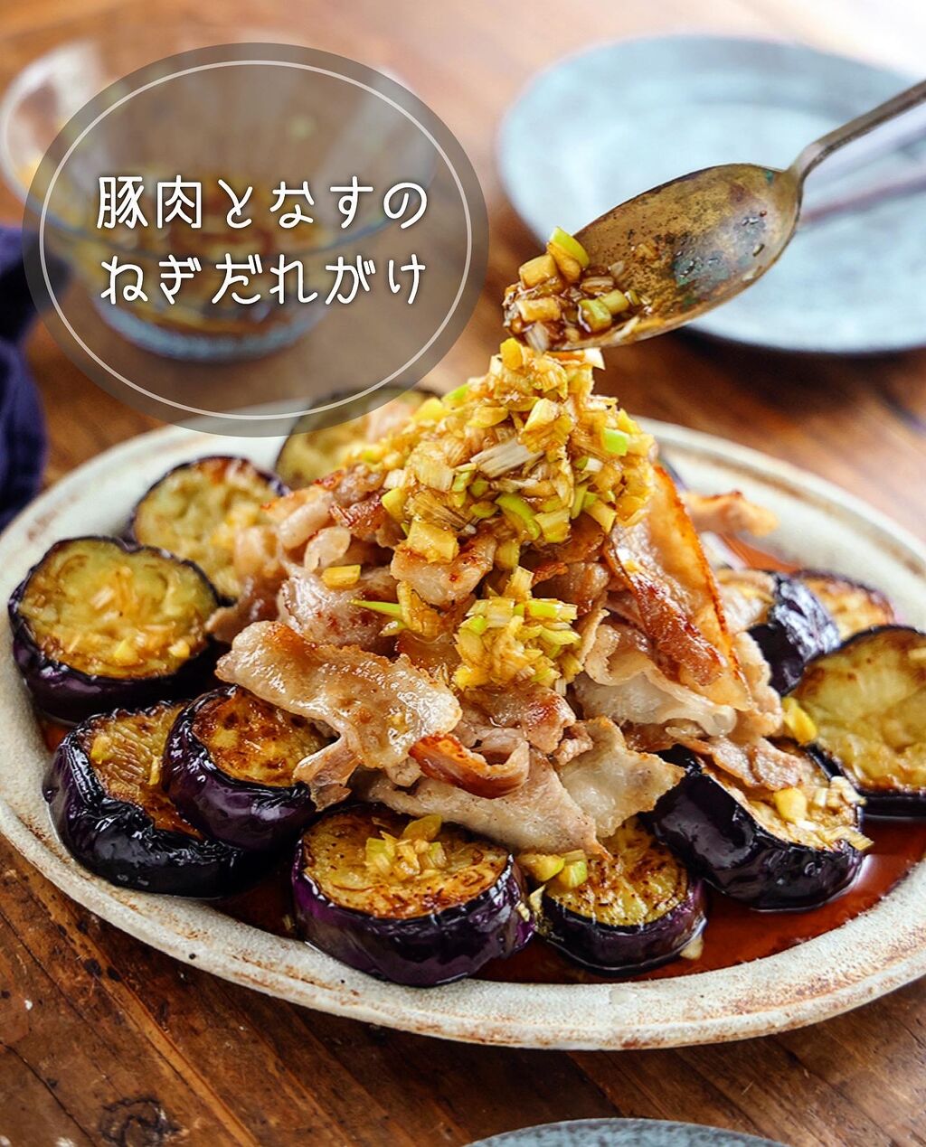 国内発送 ♡豚肉となすのねぎだれがけ♡【#簡単レシピ #焼くだけ 洗顔グッズ