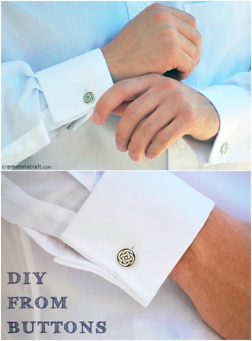  Cufflinks DIY dễ dàng từ các nút 