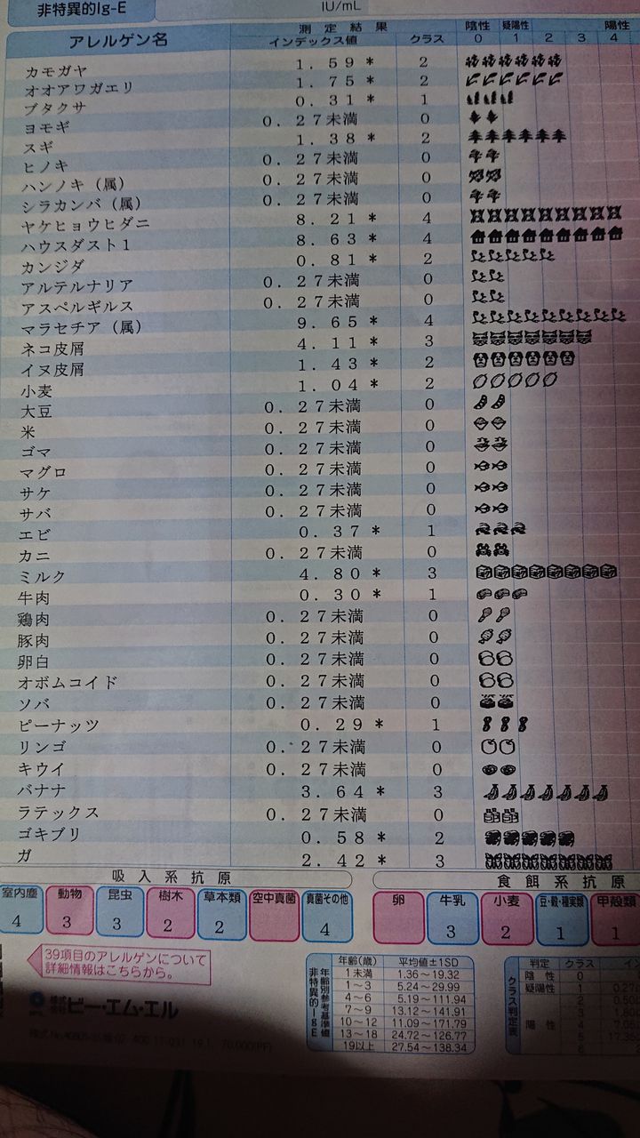 アレルギー検査の結果がでまして Tcgとかソシャゲとか アレルギー検査の結果がでまして Tcgとかソシャゲとか