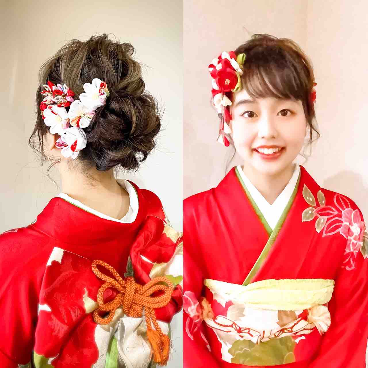 成人式 振袖 ヘアセット メイク 着付け お仕度店 Raffine ラフィネ