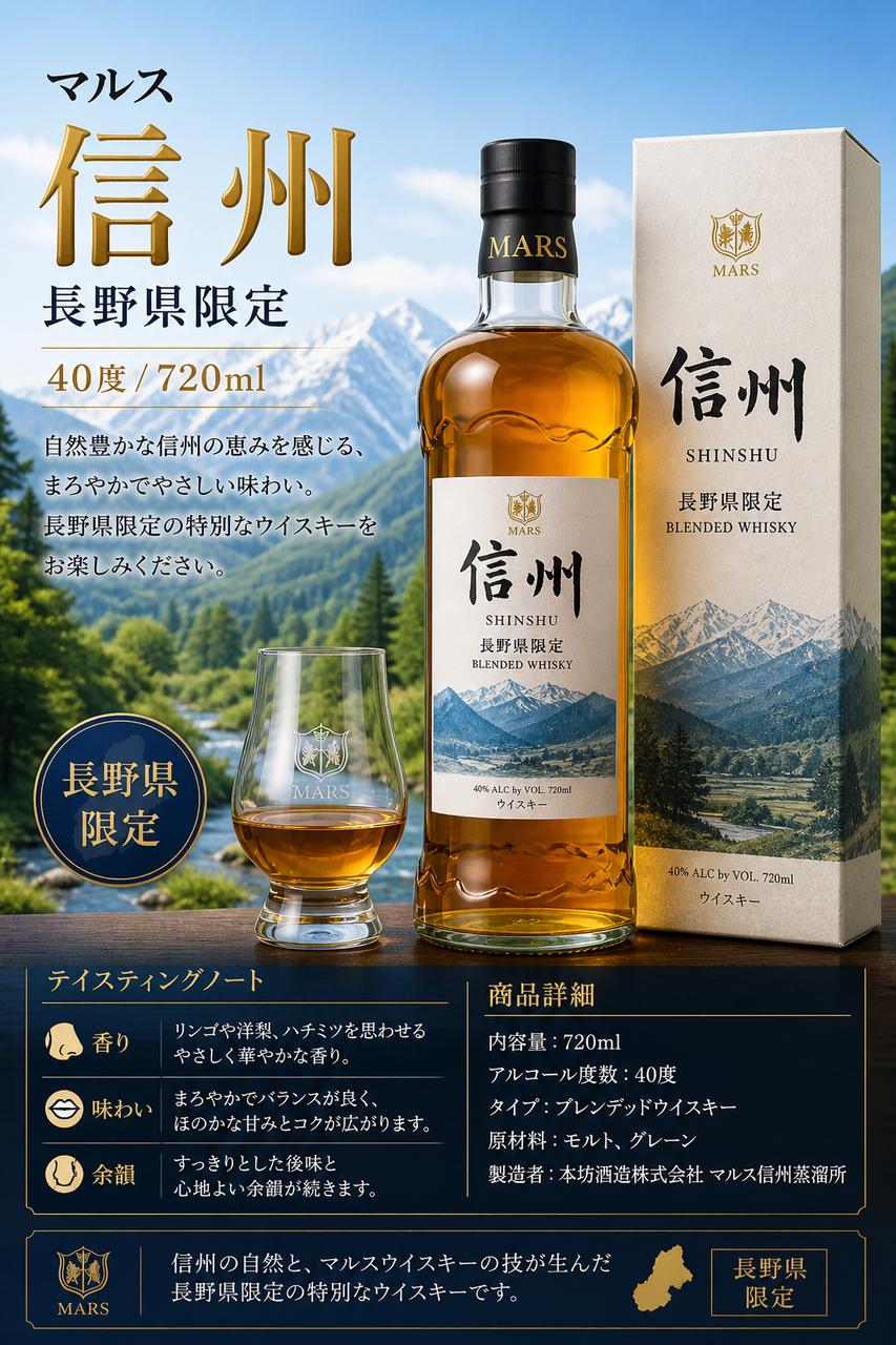 マルス 信州 長野県限定 40度 720ml