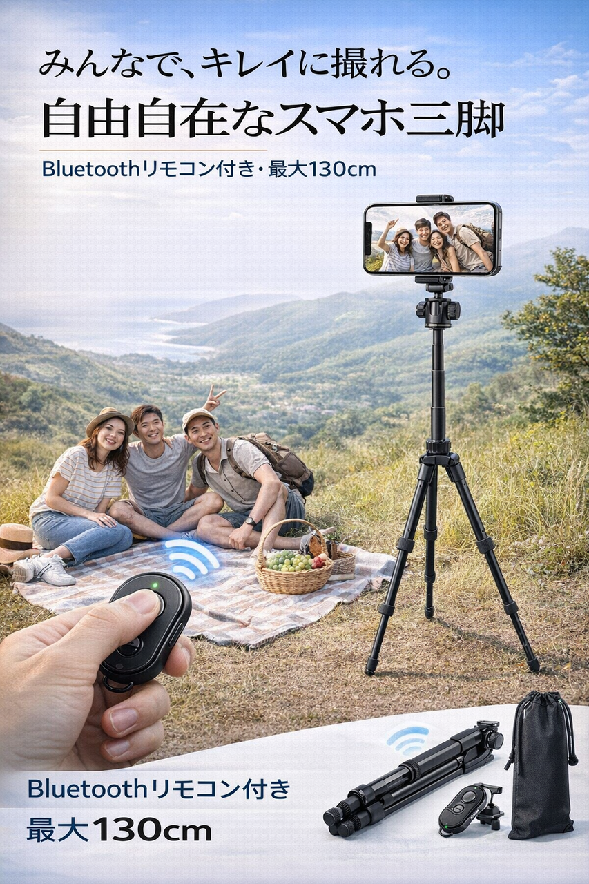 スマホ 三脚