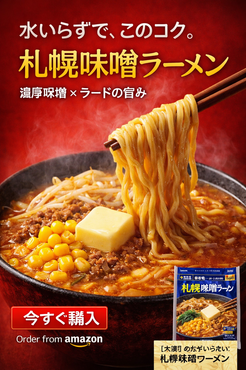 [冷凍] キンレイ お水がいらない札幌味噌ラーメン 1食×4袋