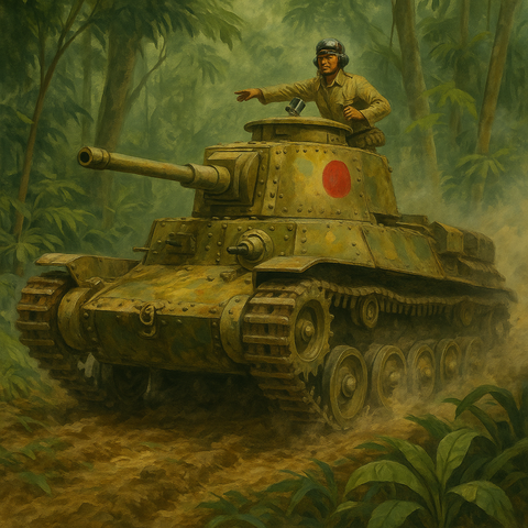 戦車隊突破の図