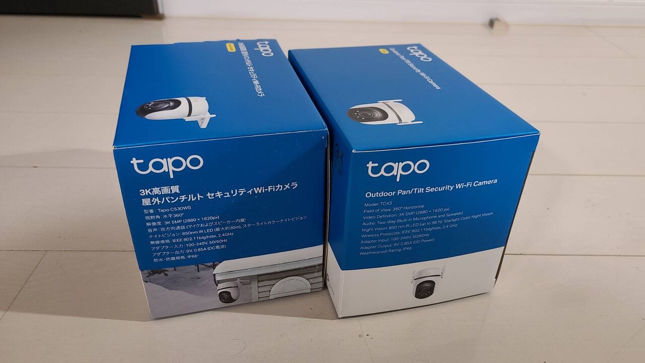 屋外用防犯カメラ付けてみた。TP-Link Tapo C530WS と TC43 違いや 