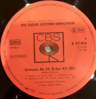 優秀録音盤を探す24 モーツァルト、後期6大交響曲、35番「ハフナー