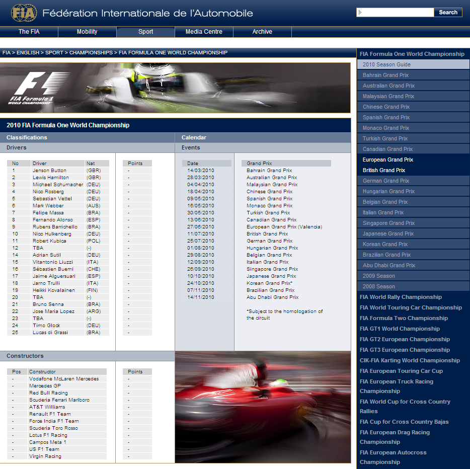 ザウバー 最新のfia参戦リストから漏れる F1通信