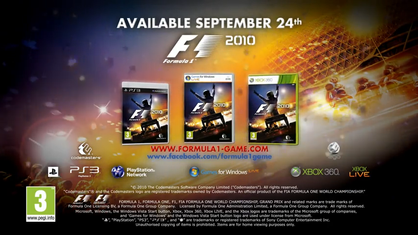 F1 10 Ps3とxbox360のゲームソフト 最新予告動画 F1通信