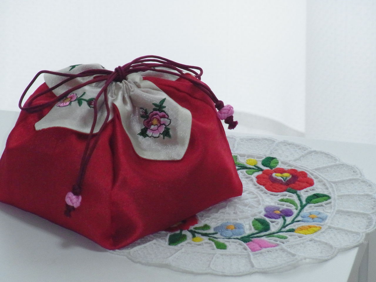 韓国旅行お土産 かわいい巾着袋とお札入れ 白バラお嬢さんのブログ