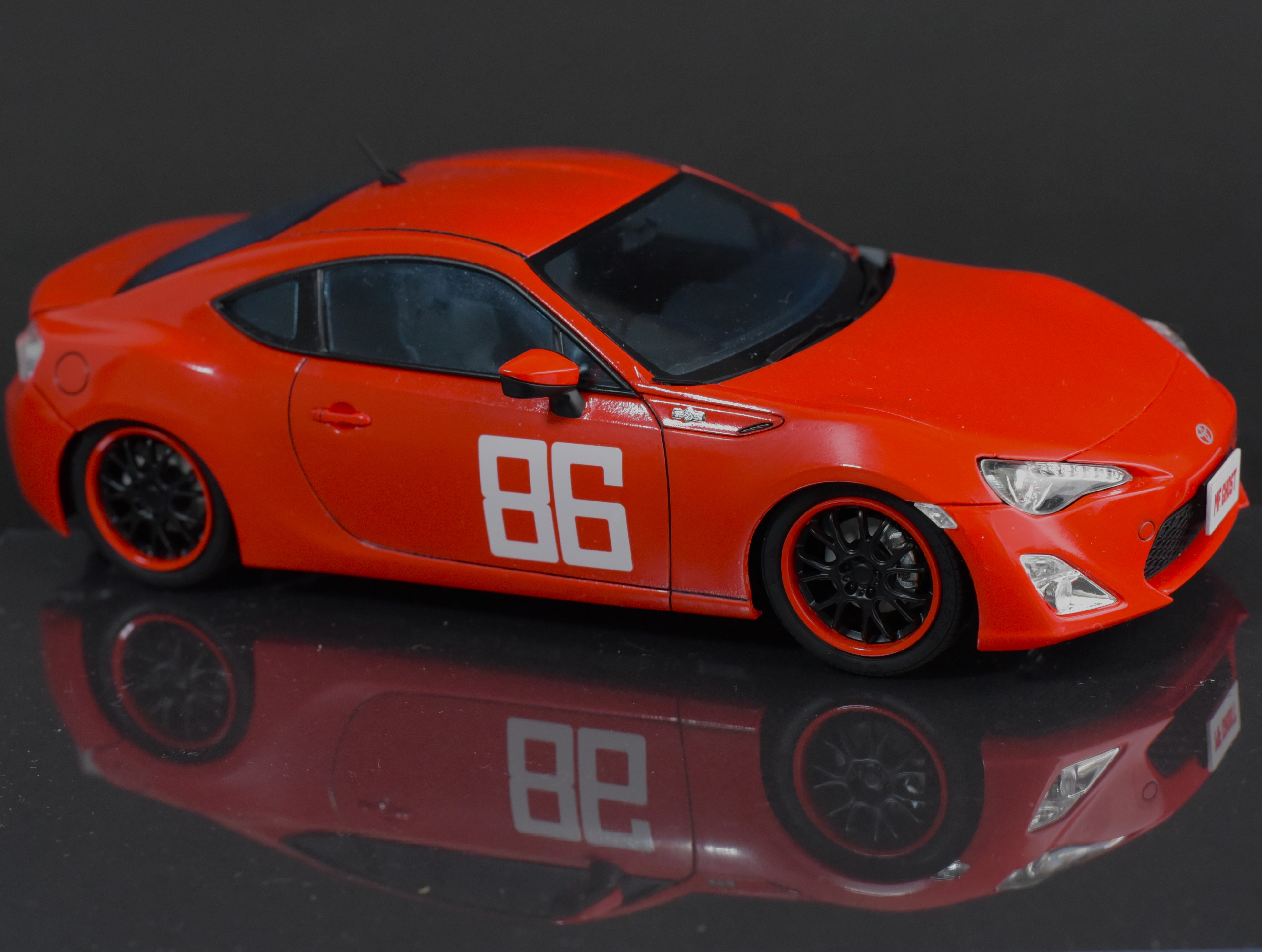 アオシマ 1/24 片桐夏向 ZN6 TOYOTA86 小田原パイクスピーク仕様 完成