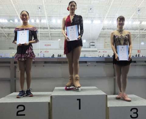 女子フリー表彰台20191004