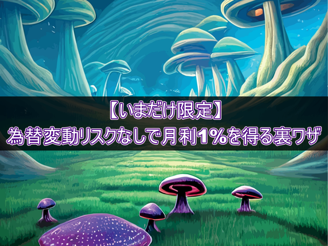 【期間限定】為替リスクなしで月利1%を得る裏ワザ