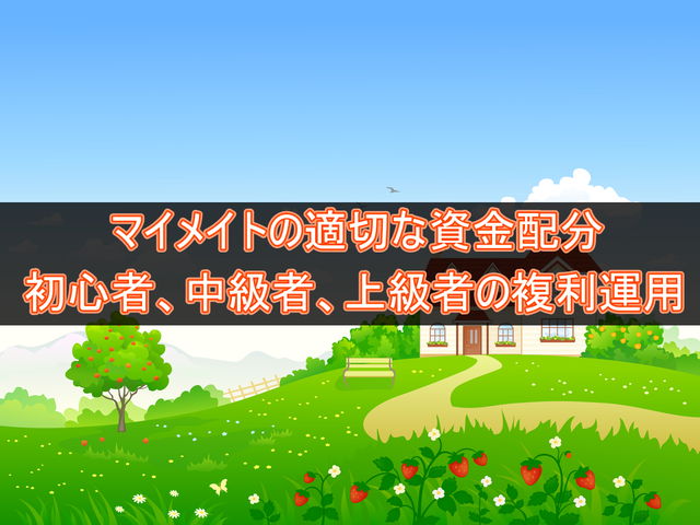 マイメイトの適切な資金配分⇒初心者、中級者、上級者の複利運用