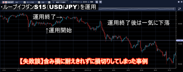 ループイフダンの失敗-過去の失敗談の解説チャート