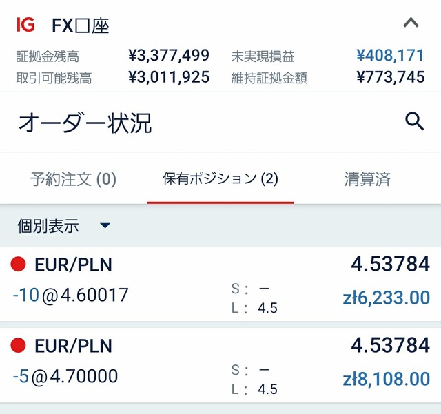 IG証券ユーロズロチ
