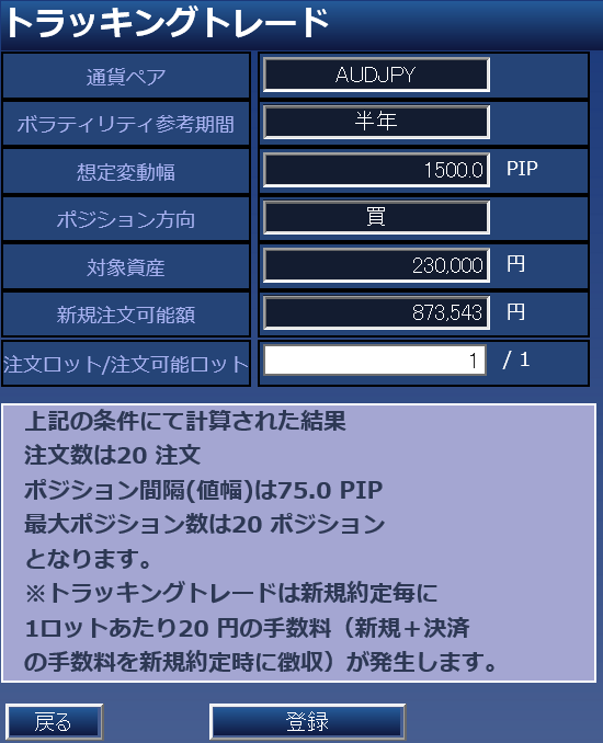 鈴のトラッキングトレード設定と運用実績-④豪ドル円