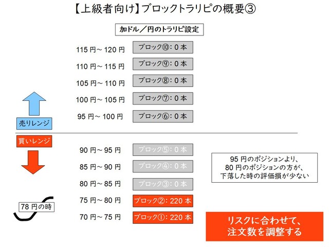 資金効率向上のブロックトラリピの概要③