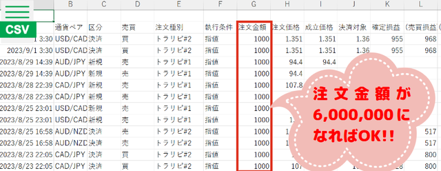 CSVから確認1-3