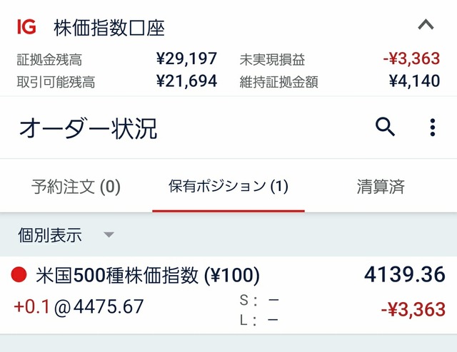 IG証券米国500