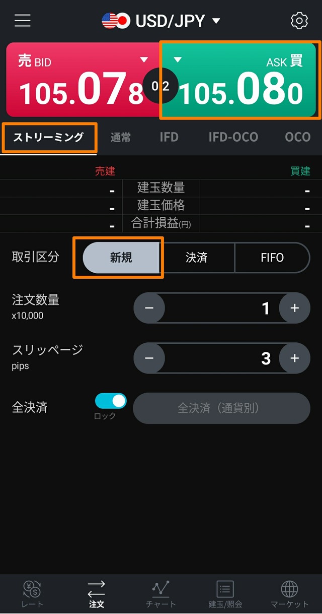 LINE FX（ラインFX）キャンペーン-取引①