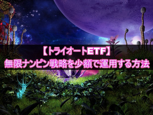 【トライオートETF】無限ナンピン戦略を少額で運用する方法