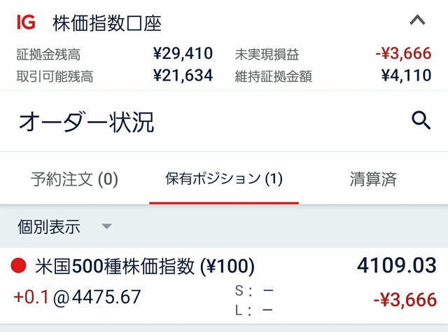 IG証券米国500
