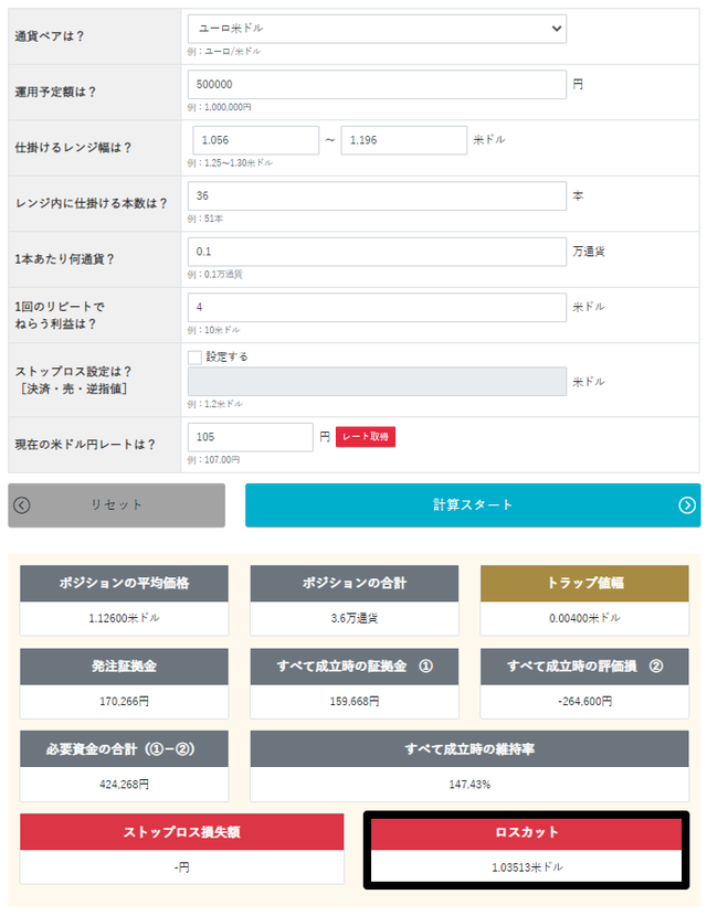 トラリピ運用試算表-サイクル2