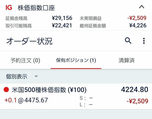 IG証券米国500